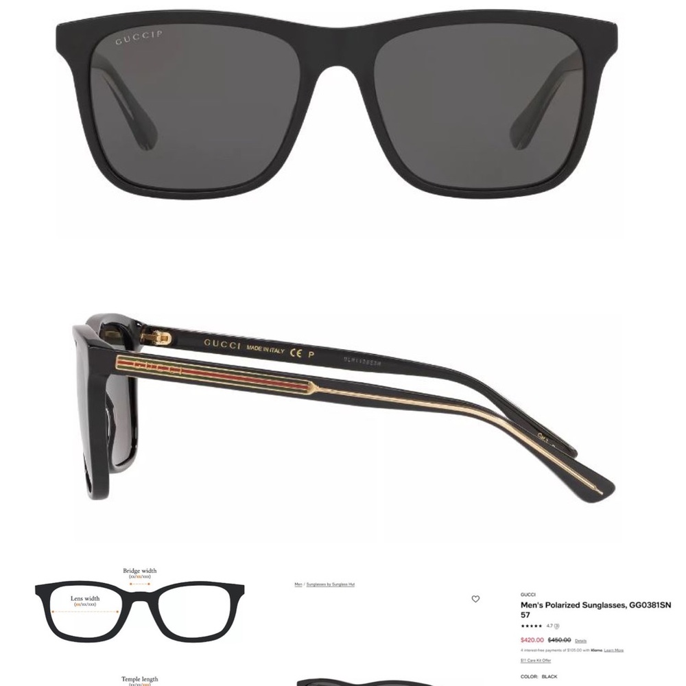 GUCCI
Men's Polarized Sunglasses, GG0381SN 57